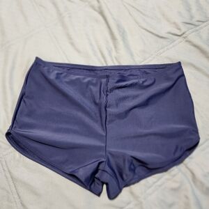 Lands End Swim Boyshort Navy Blue XL 14-16